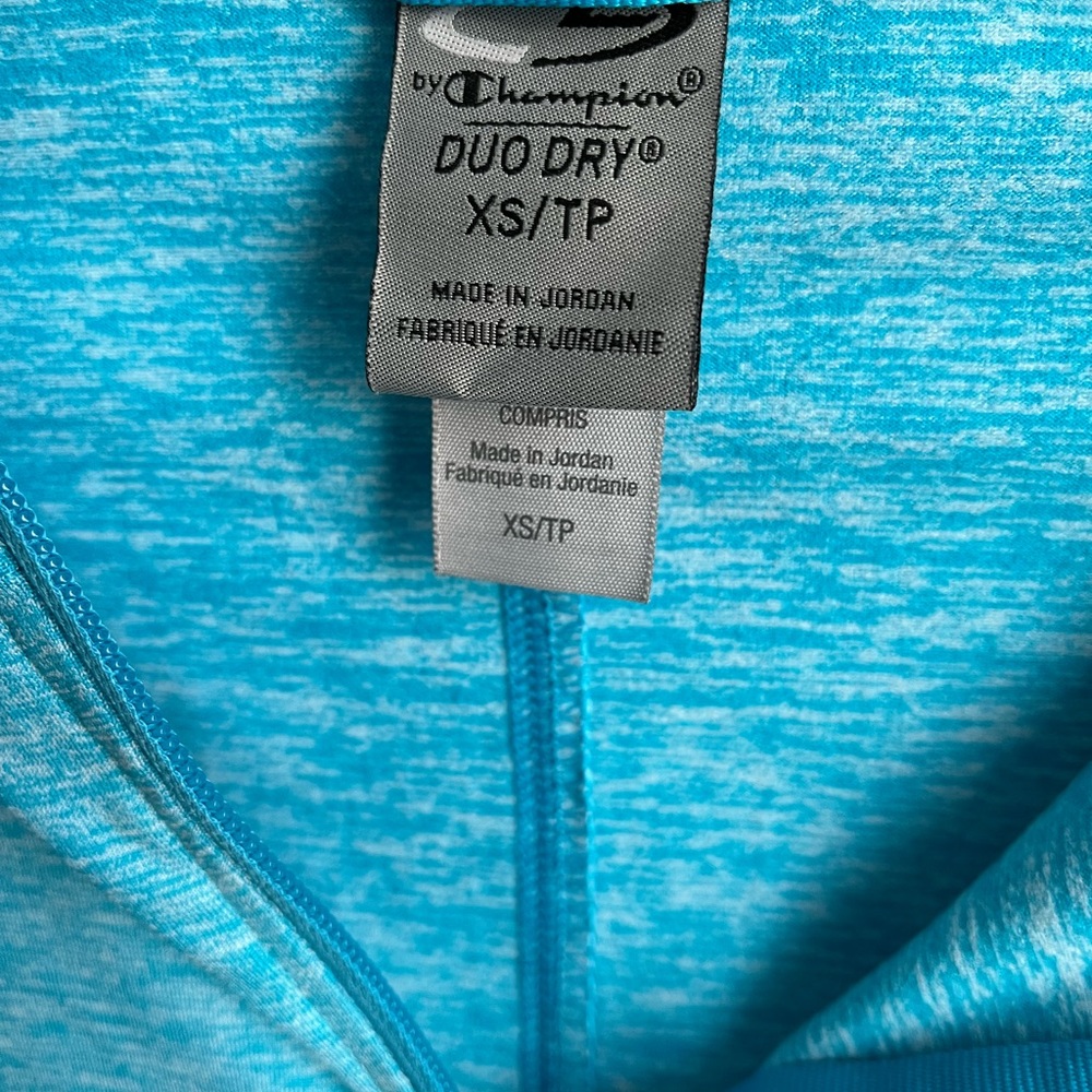 NWT C9 by Champion Duo Dry Max Blue hooded Full Zip Jacket Size XS - Picture 4 of 7